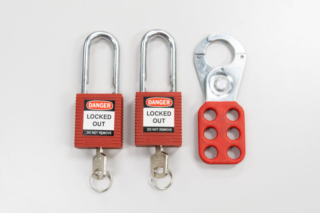 Lock Out Tag Out locks with option for multiple locks